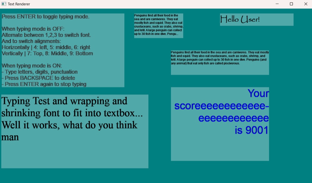 OpenGL text renderer