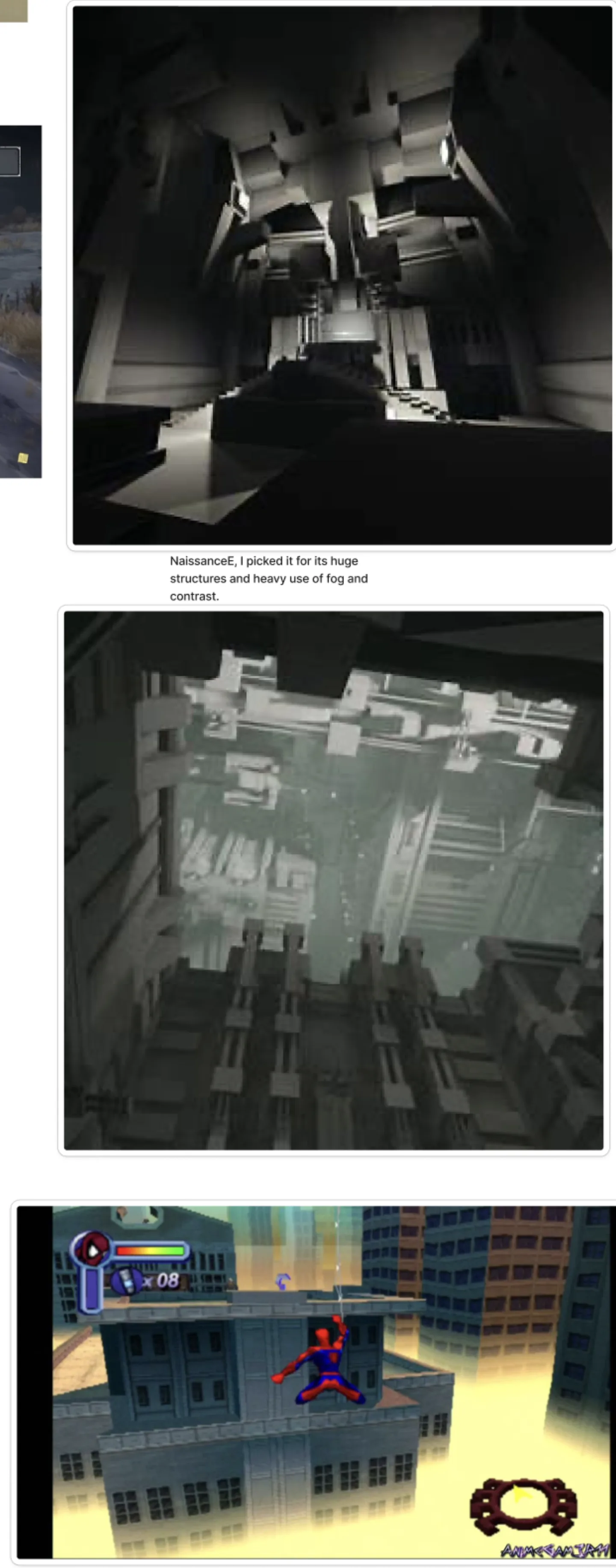 Inspiration board: Neon White, Clustertruck, Antichamber, Superhot, and other movement-game references